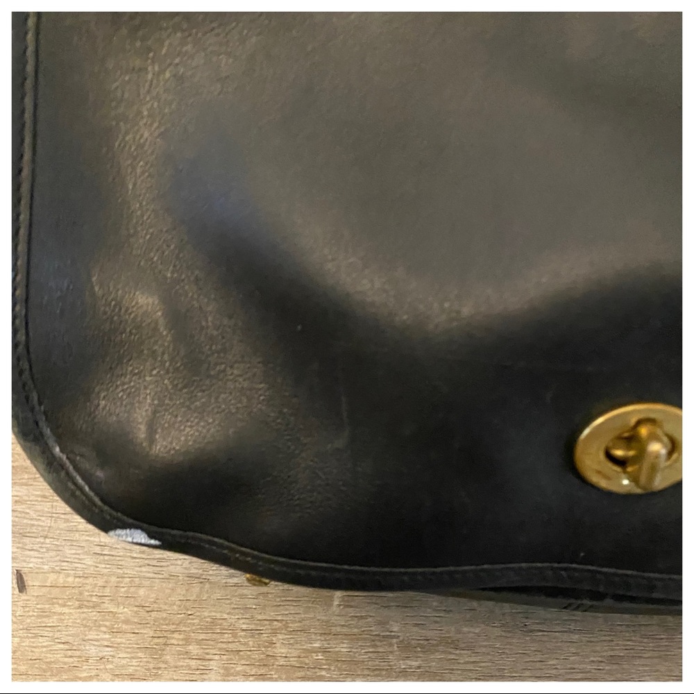 Black Leather Vintage, Coach stewardess bag - Picture 12 of 12